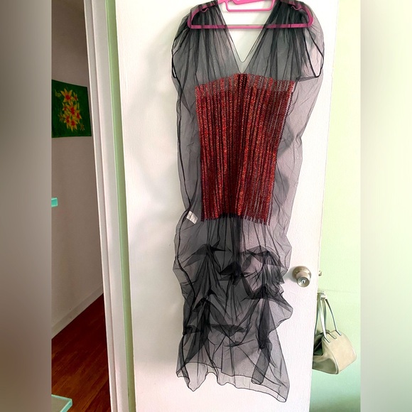 Save The Queen Dresses & Skirts - LEGATTE JEANS BY SAVE THE QUEEN MAXI MESH DRESS, SUZE M